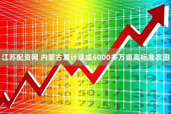 江苏配资网 内蒙古累计建成6000多万亩高标准农田